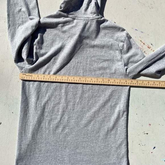 Men's Nike Hoodie Gray Check M Cotton Streetwear Classic Gym Casual Collegiate - Picture 9 of 12